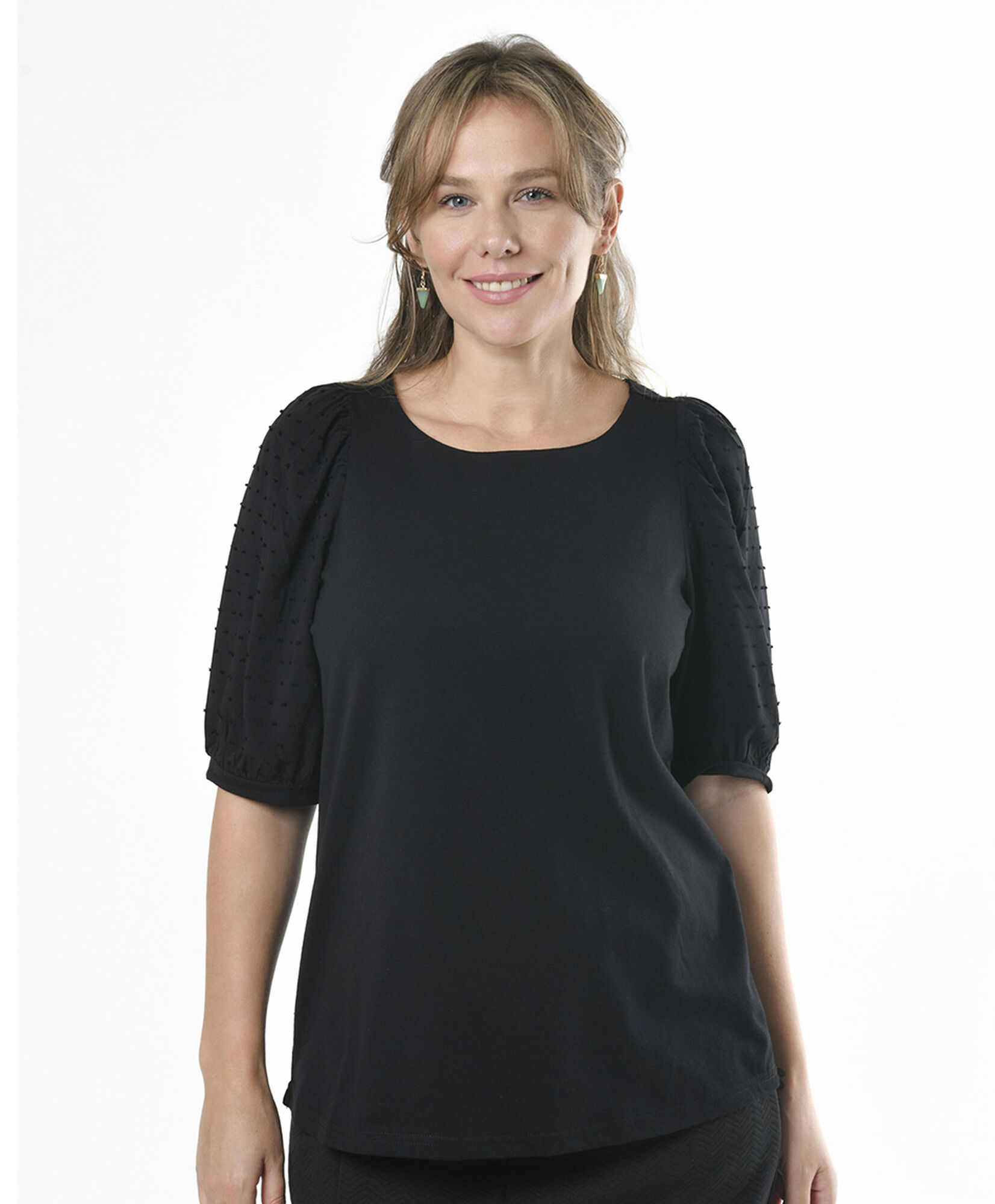 Polera mujer mangas globo Polera mujer mangas globo