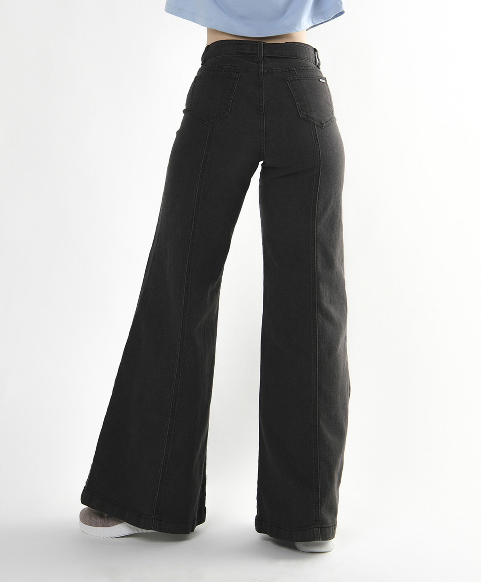 Jeans mujer costuras verticales wide Jeans mujer costuras verticales wide