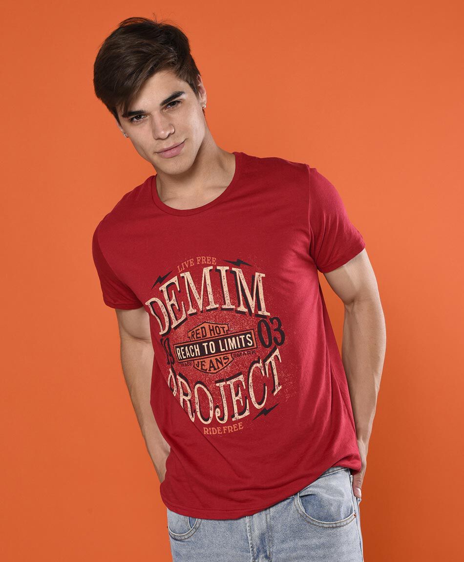 Polera manga corta cuello redondo
