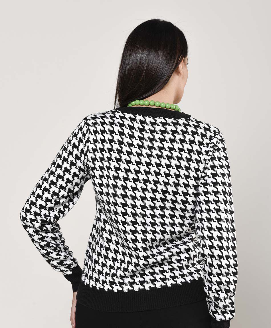 Cardigan mujer pied de poule