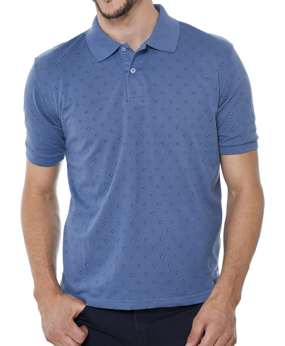 Polera polo estampada