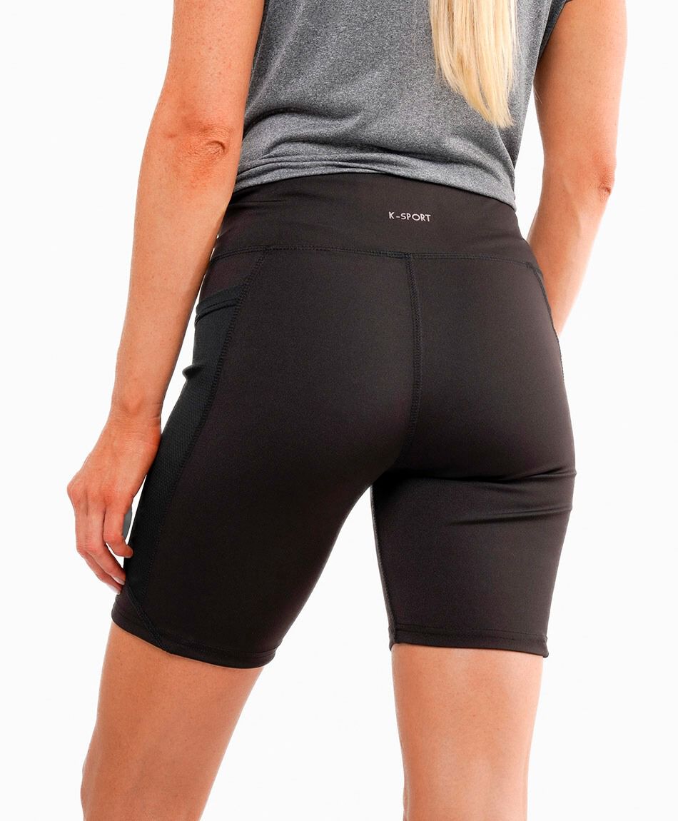 Short deportivo mujer bolsillos grey