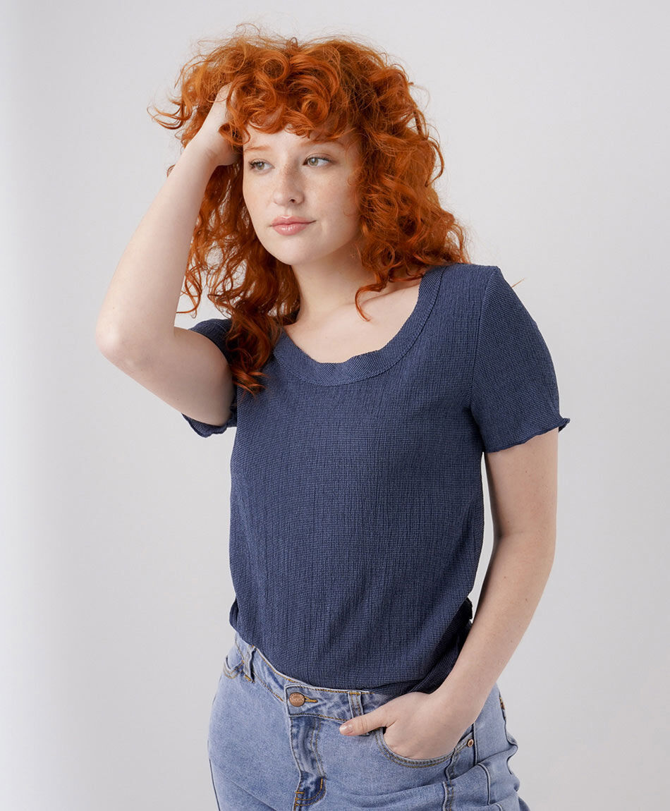 Polera mujer textura vichi