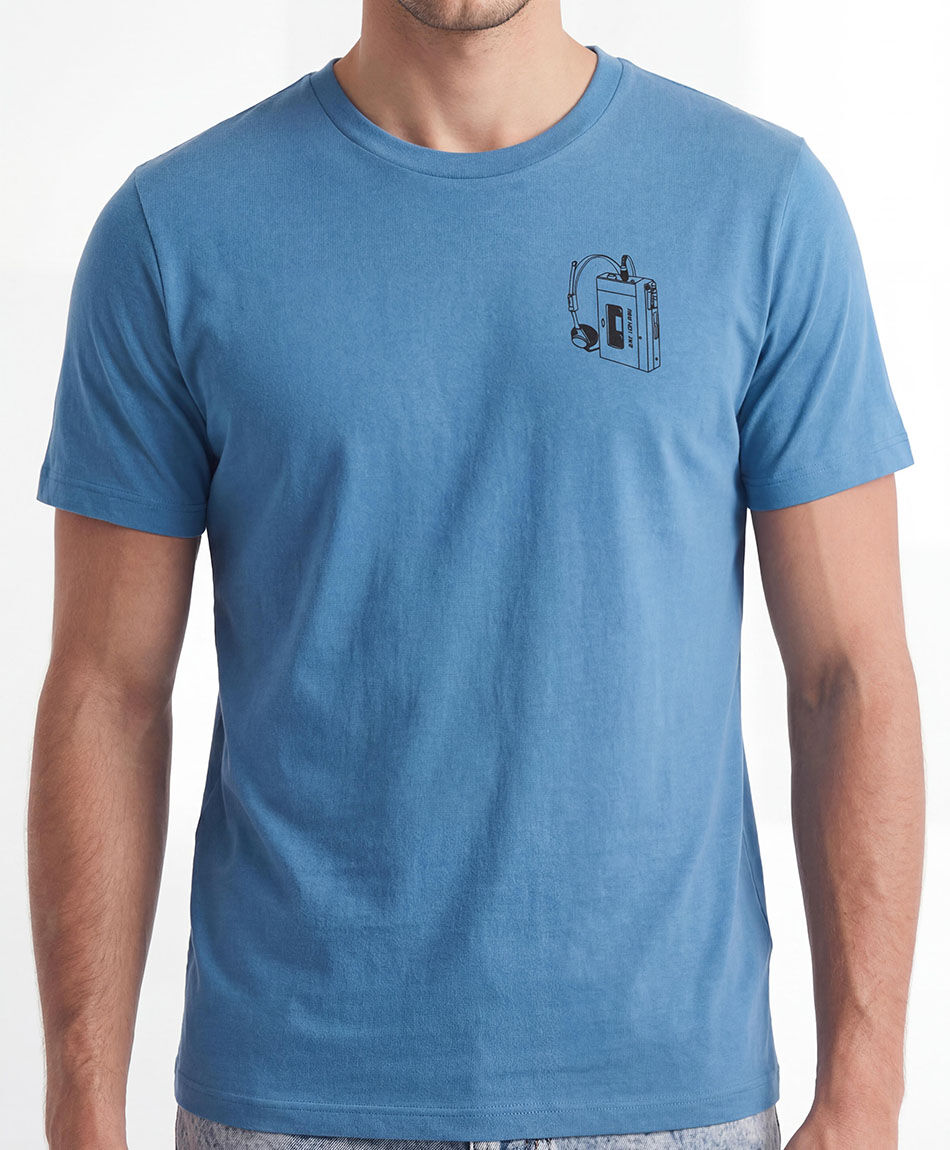 Polera hombre doble estampado simple pleasures