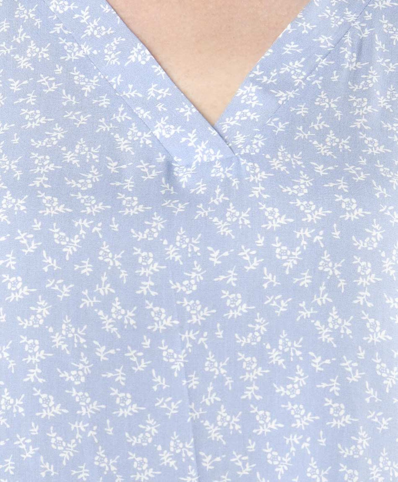 Blusa mujer manga vuelos estampada ramitas Blusa mujer manga vuelos estampada ramitas