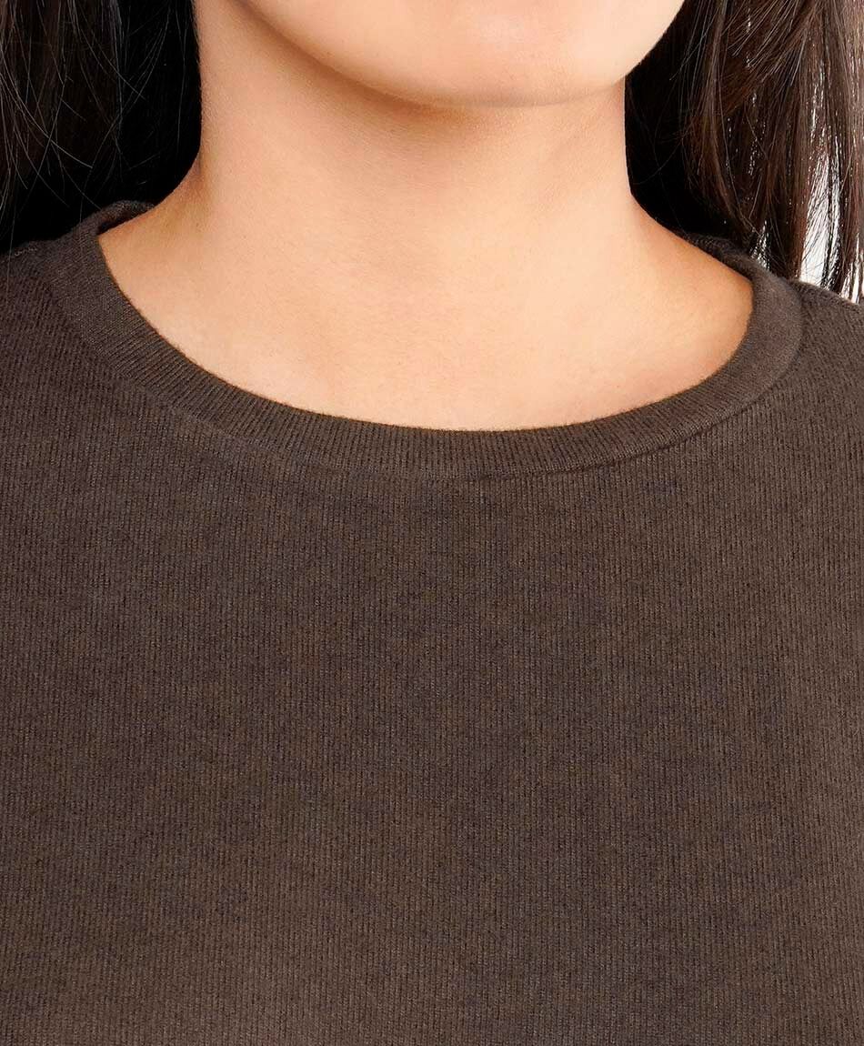 Poler&oacute;n mujer cl&aacute;sico caf&eacute;