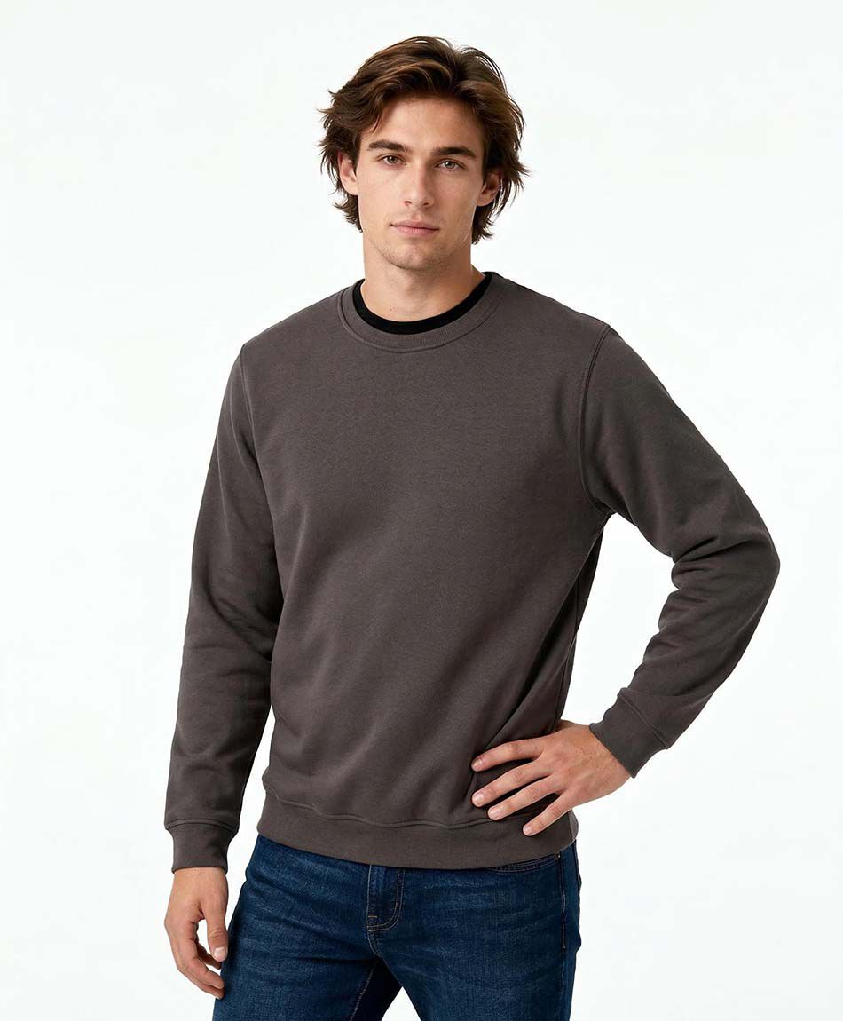 Poler&oacute;n hombre cuello redondo beige