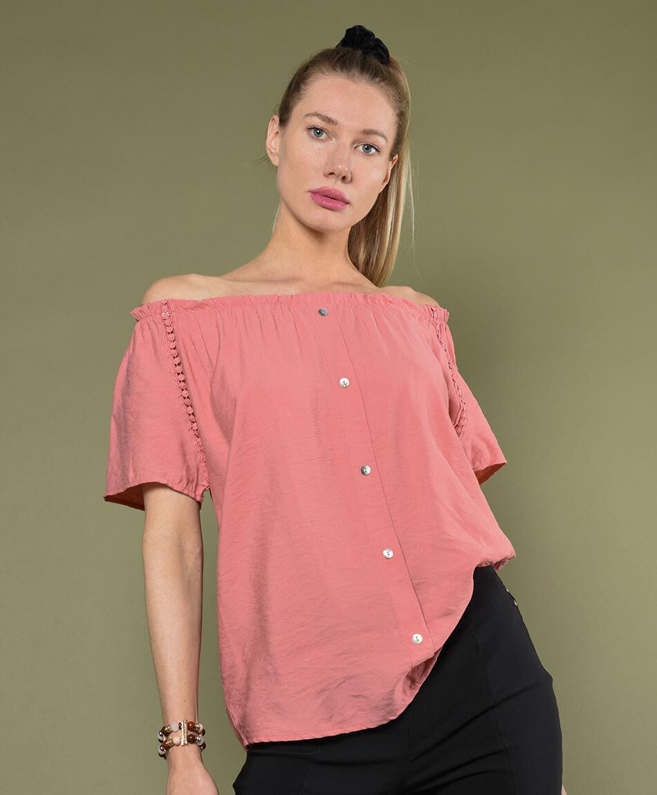 Blusa oversize manga corta