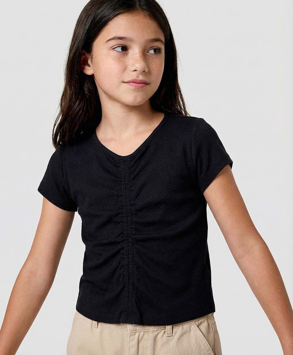 Polera ni&ntilde;a costura frontal