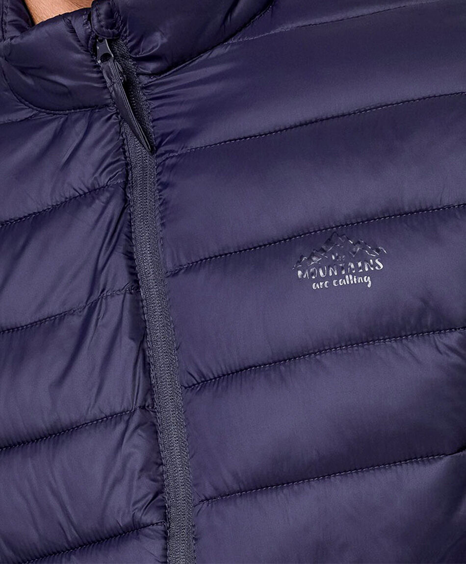 Parka hombre sin gorro azul