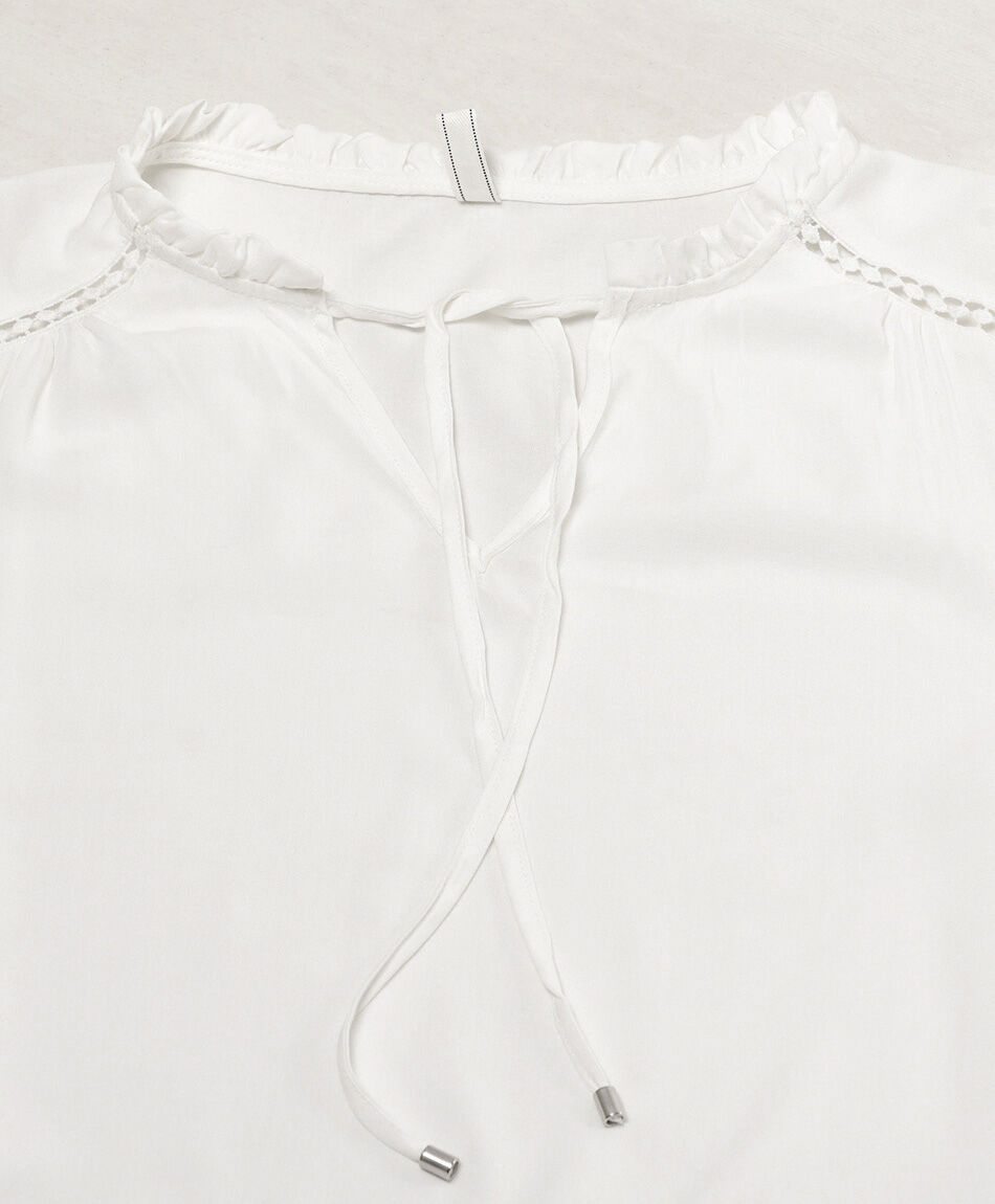 Blusa mujer lazo encaje