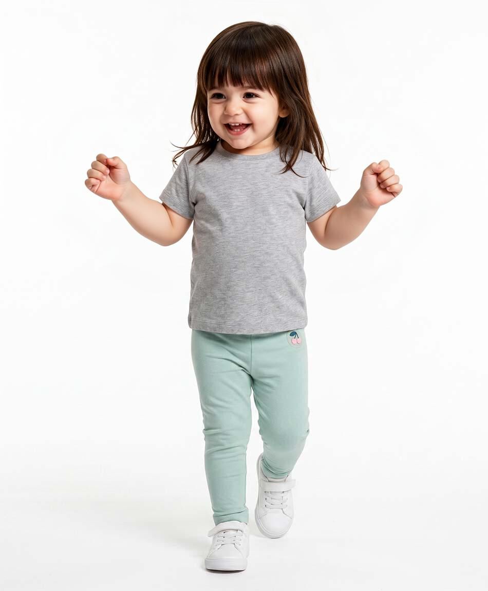 Leggins beb&eacute; parche cereza