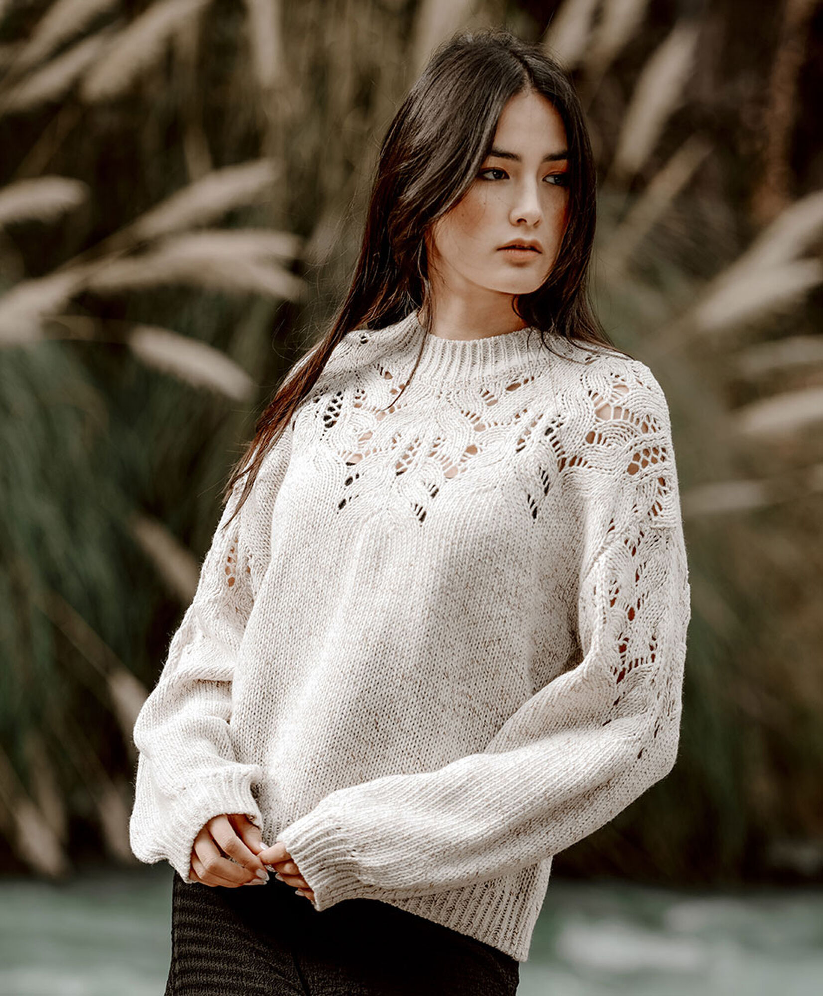 Sweater mujer canalé calado Sweater mujer canalé calado