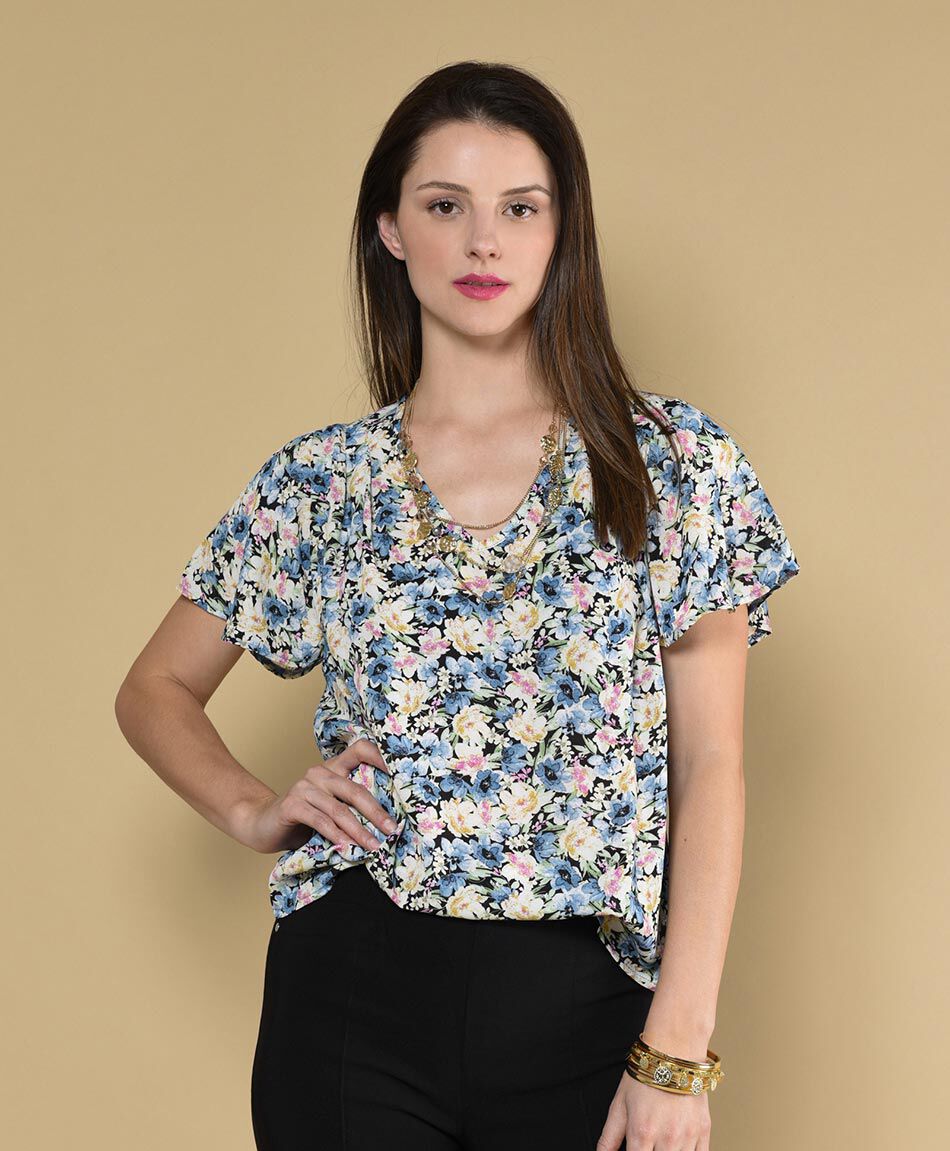 Blusa oversize manga corta