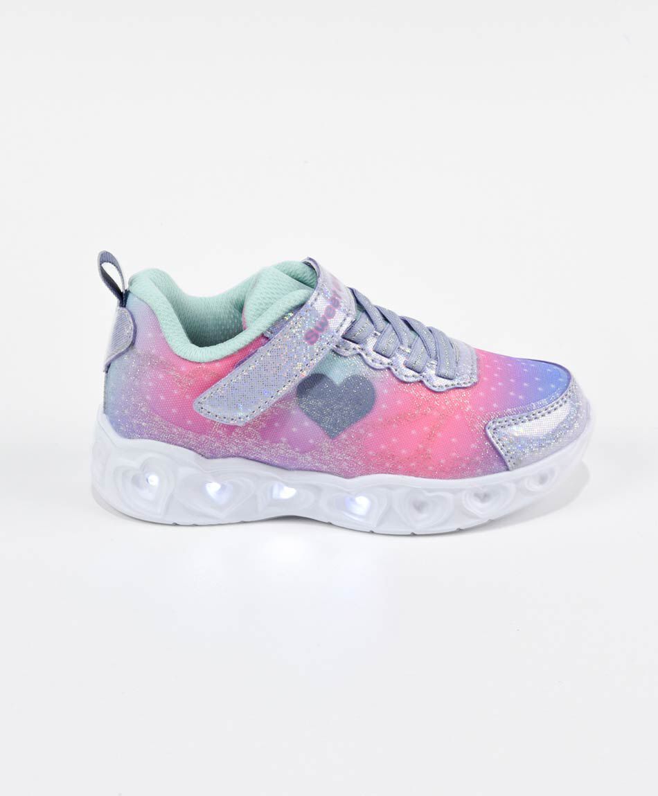 Zapatillas infantil brillantes corazón luces