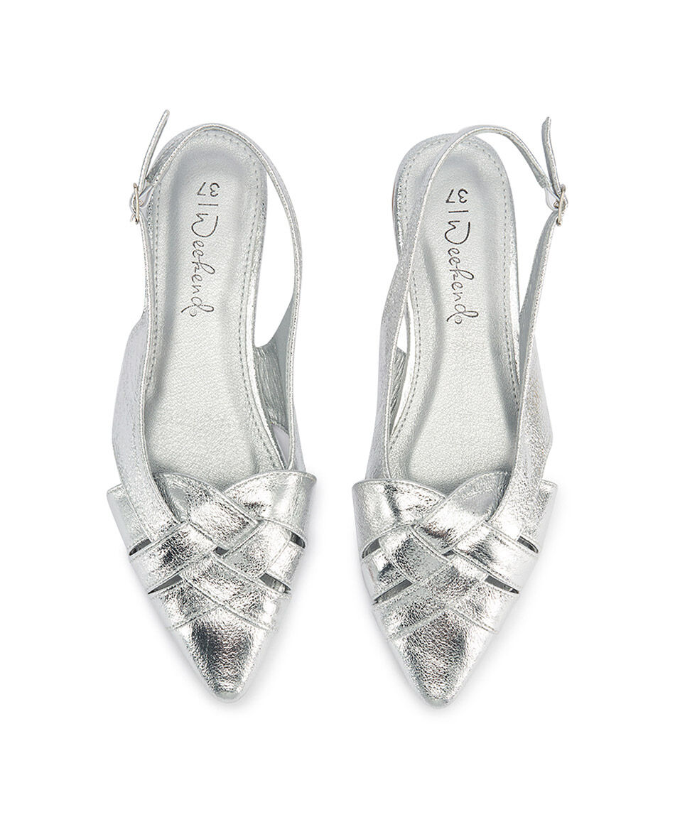 Zapato mujer punta silver