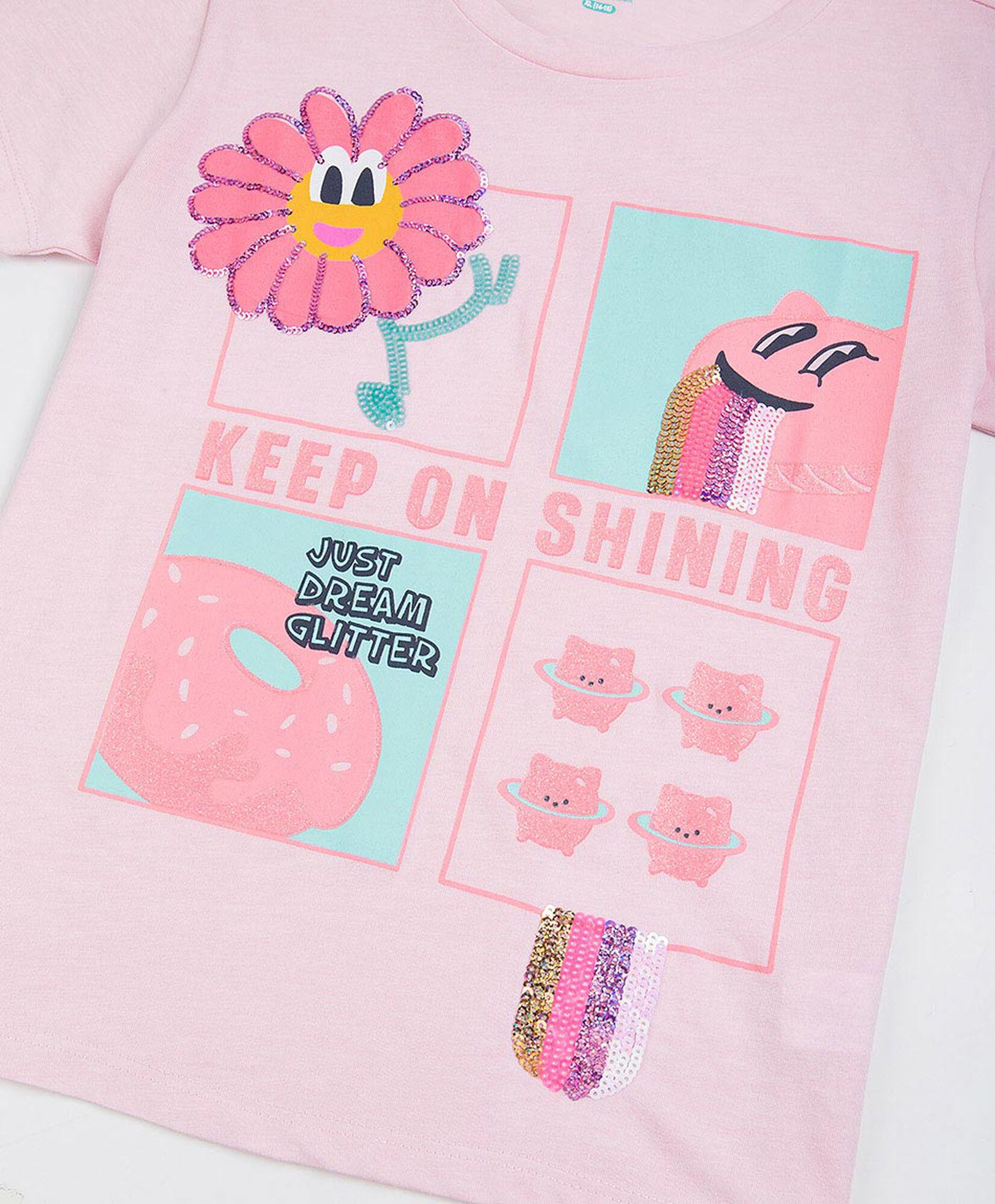 Polera niña dibujos pink Polera niña dibujos pink