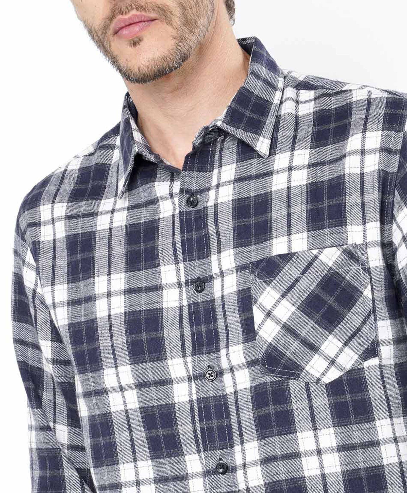 Camisa hombre escocesa azul Camisa hombre escocesa azul