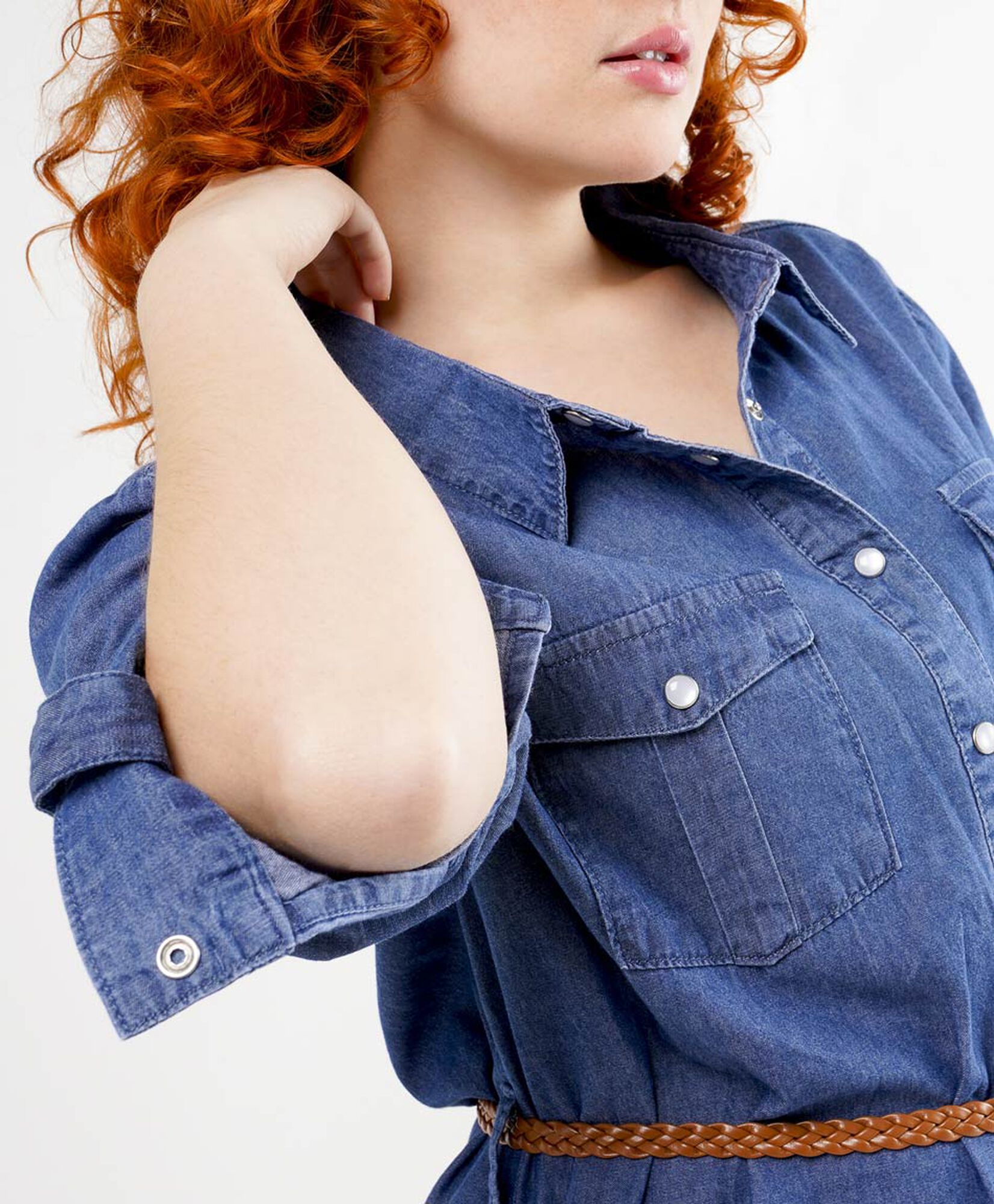 Vestido mujer denim cinturón Vestido mujer denim cinturón