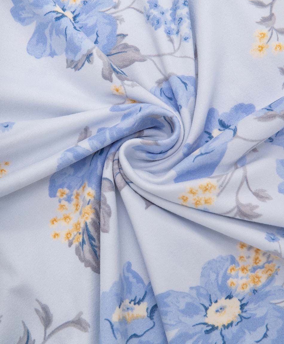Camisa de dormir mujer floreada  azul