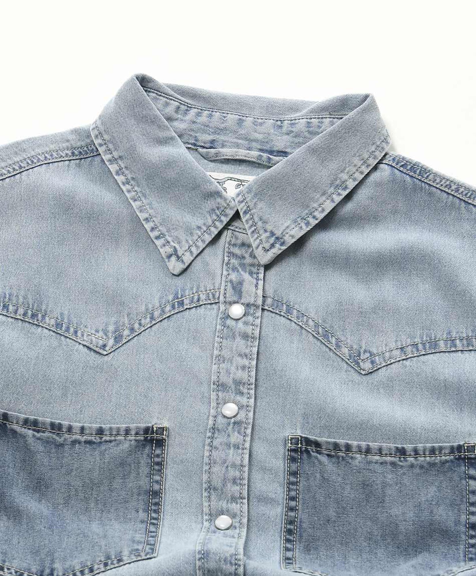 Blusa mujer denim patch Blusa mujer denim patch