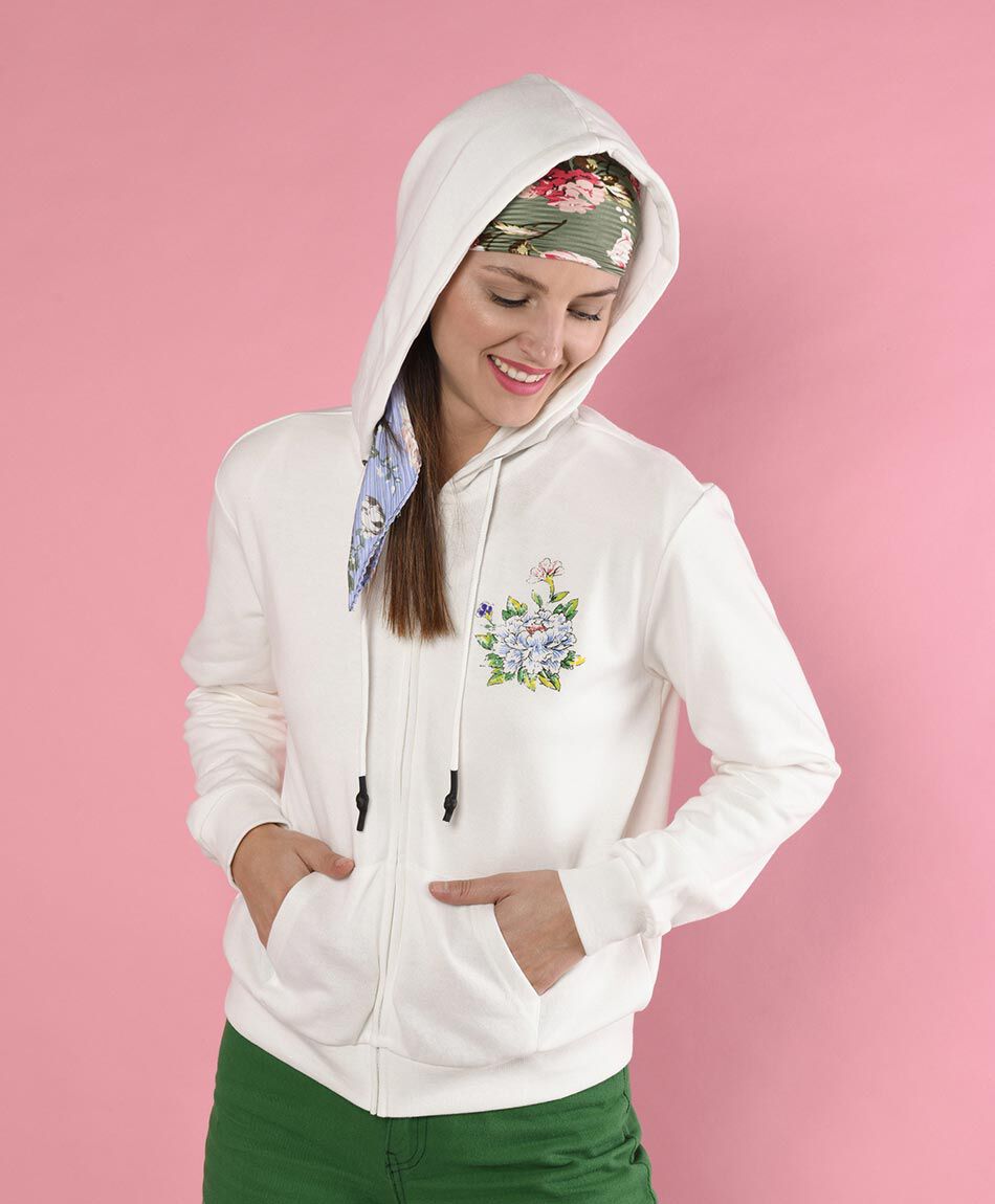Poler&oacute;n doble estampado cierre z&iacute;per