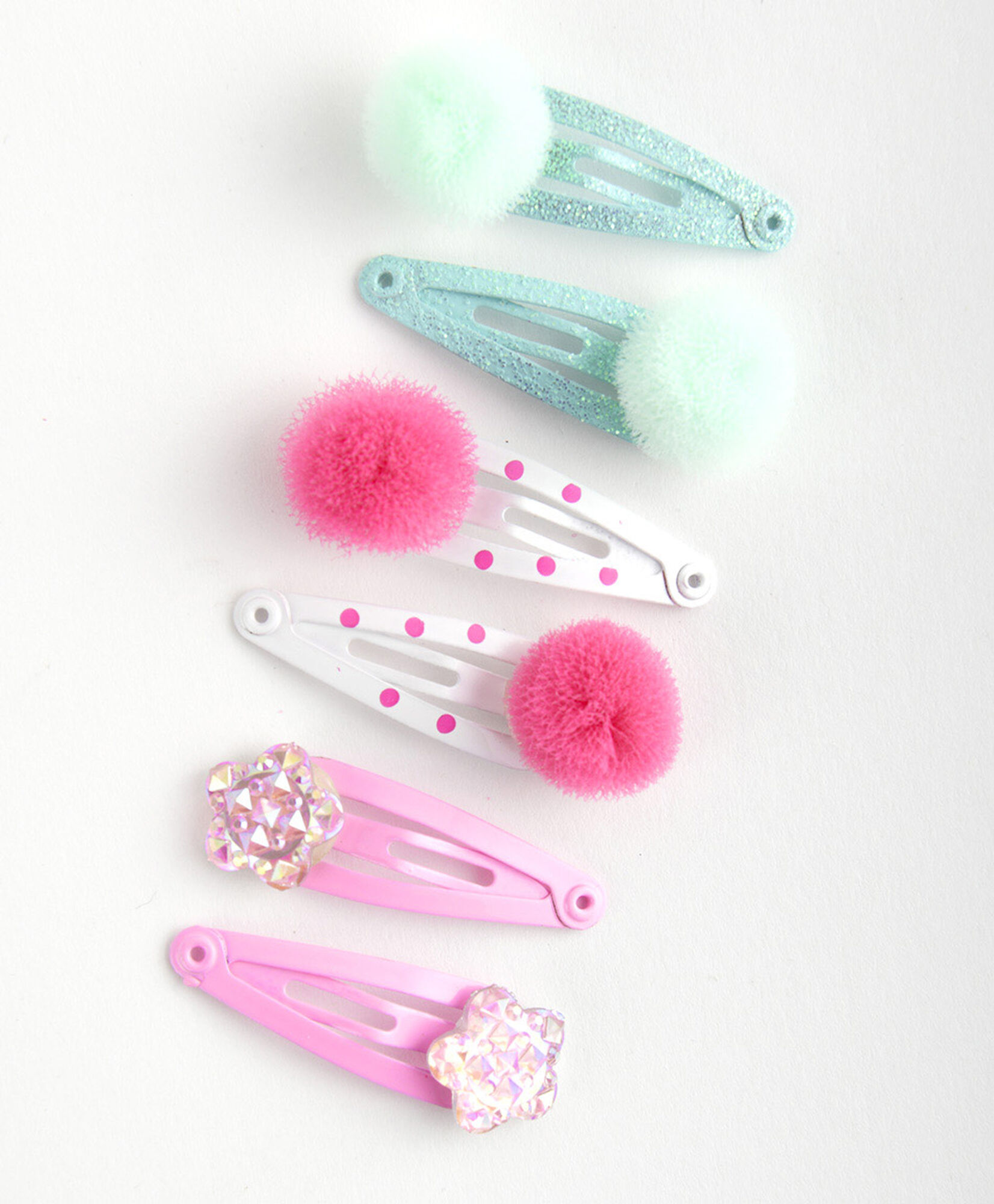 Set 6 pinches pompones Set 6 pinches pompones
