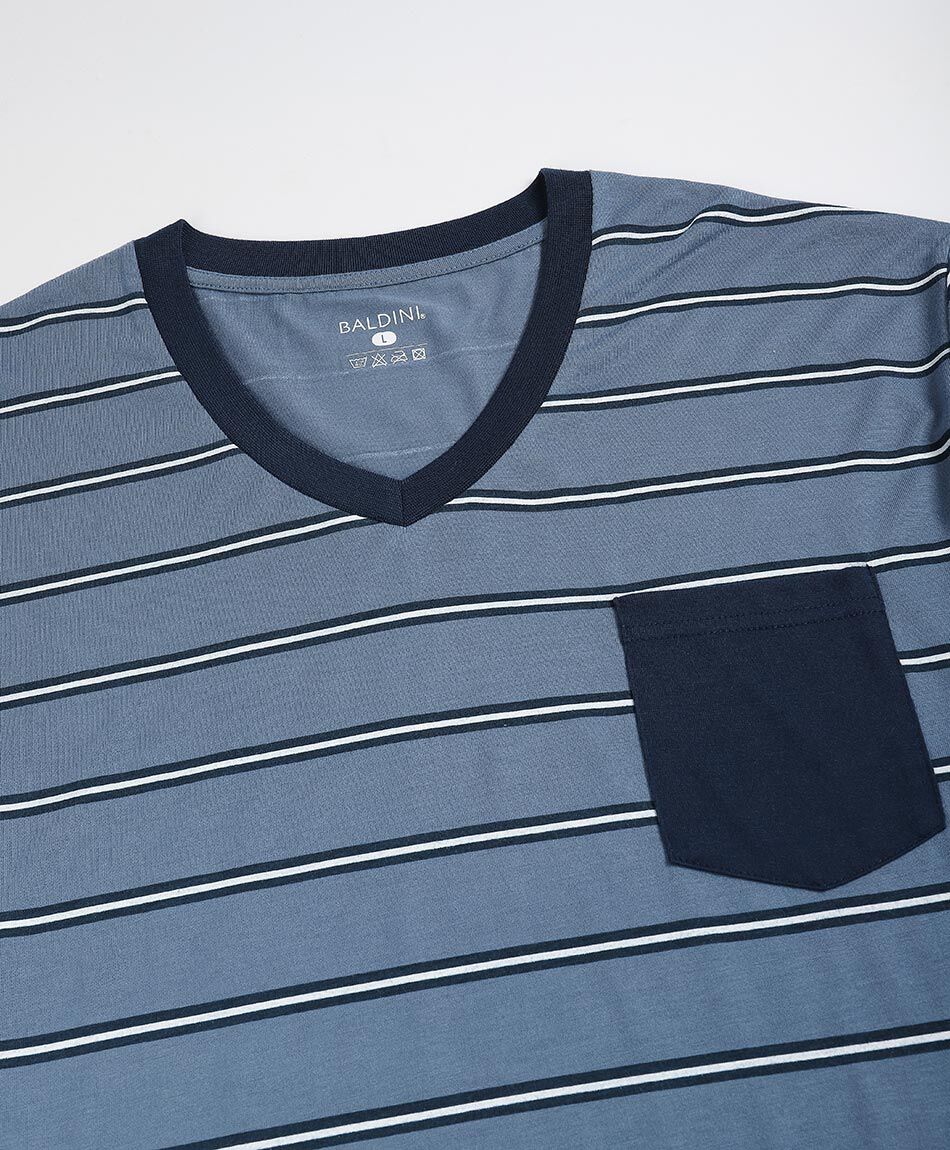 Pijama hombre lineas azules