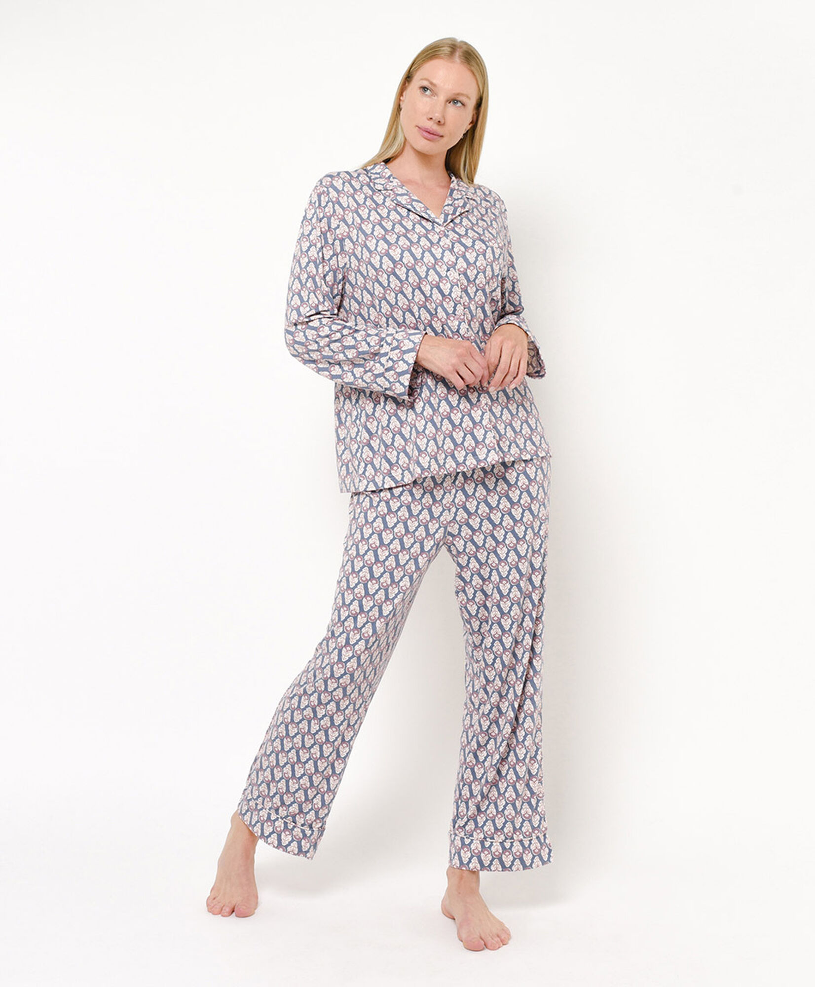 Pijama mujer camisero estampado Pijama mujer camisero estampado