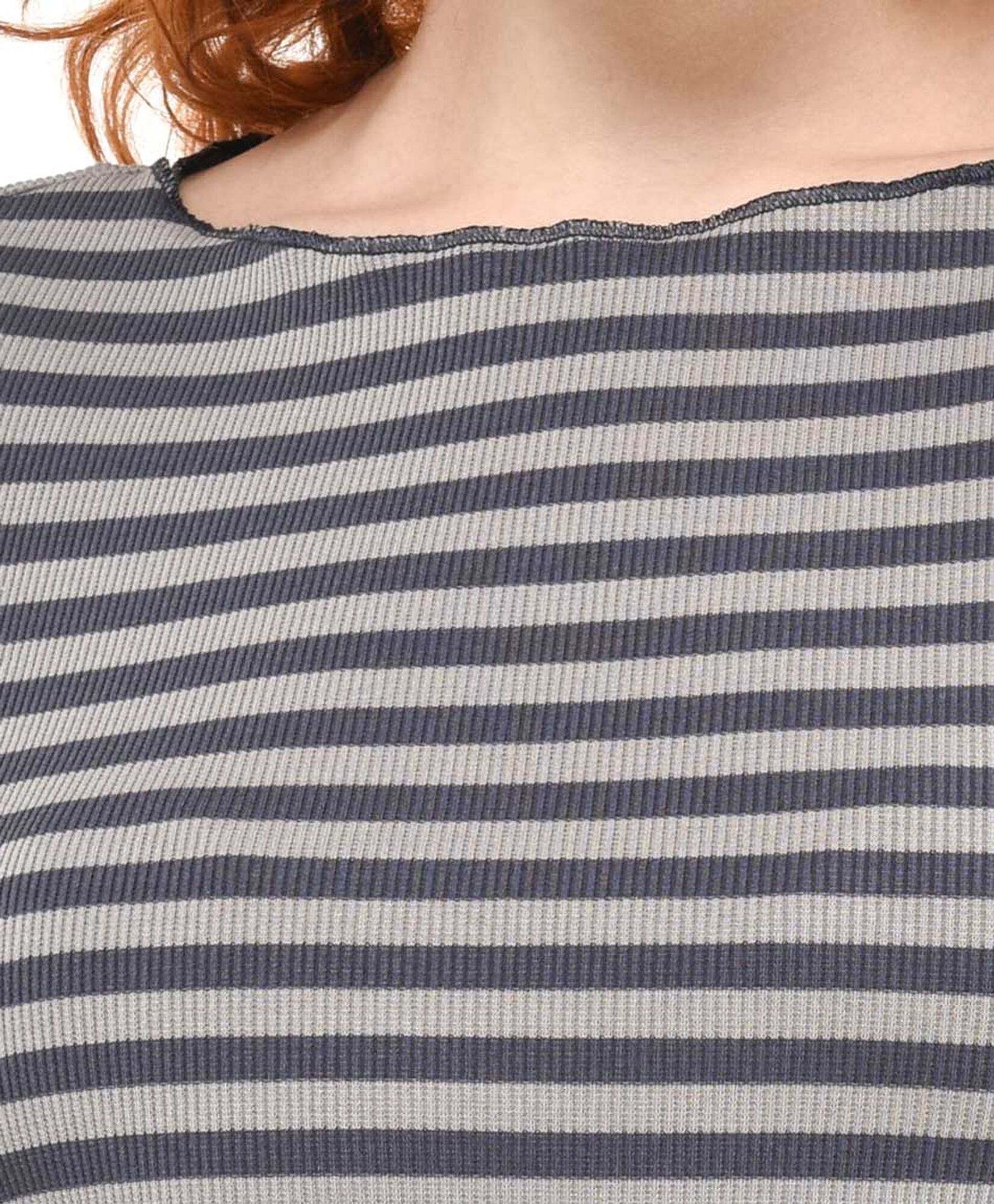 Polera mujer rayas canalé Polera mujer rayas canalé
