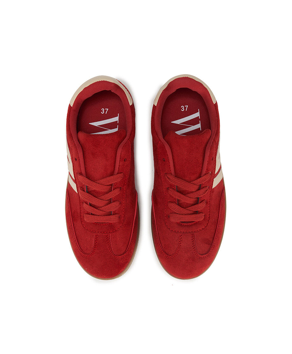 Zapatilla mujer vintage roja