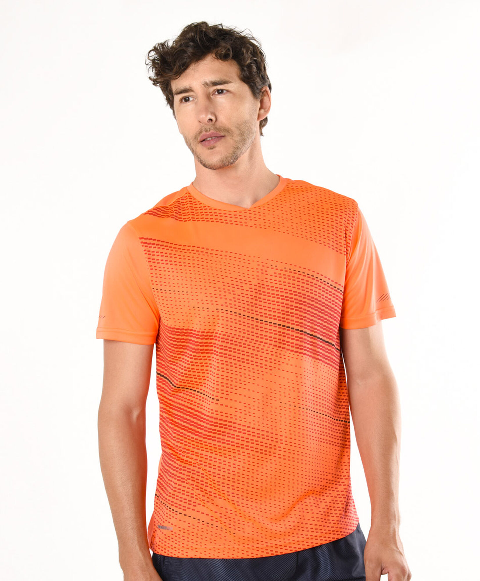 Polera deportiva hombre naranja Polera deportiva hombre naranja