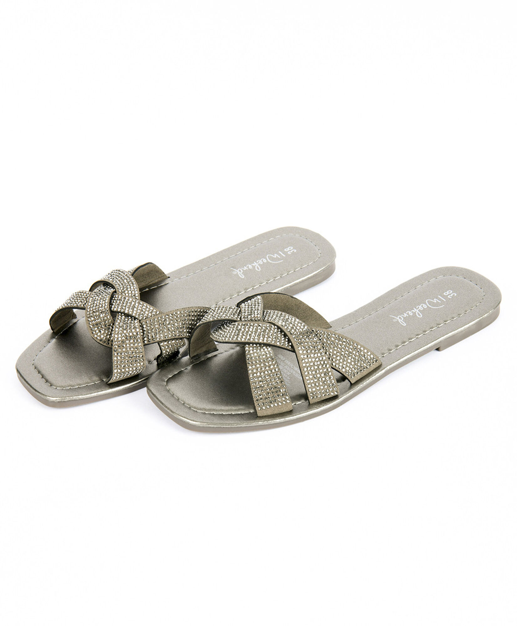 Sandalia mujer brillante gris Sandalia mujer brillante gris