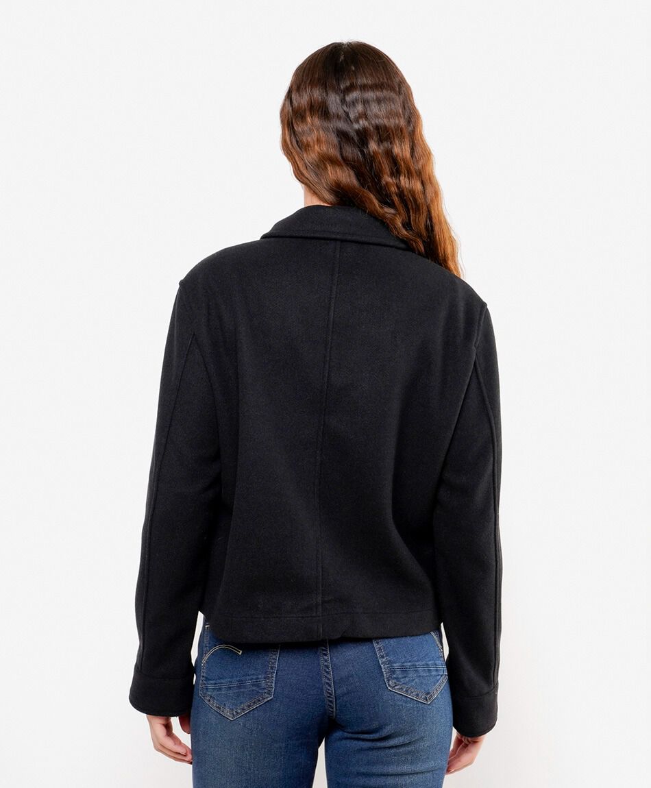 Chaqueta mujer crop bolsillos