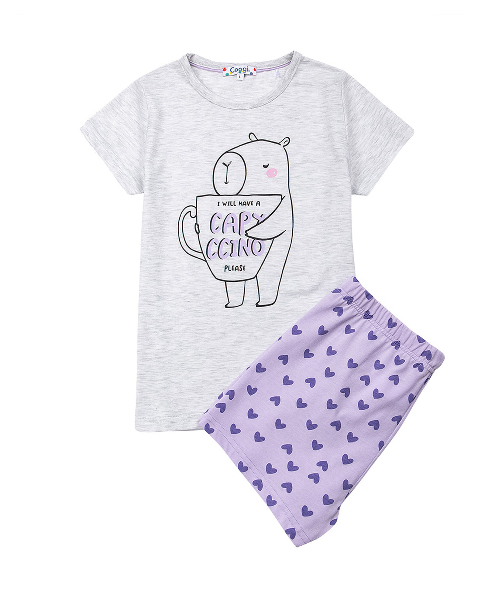 Pijama niña capibara corazones Pijama niña capibara corazones