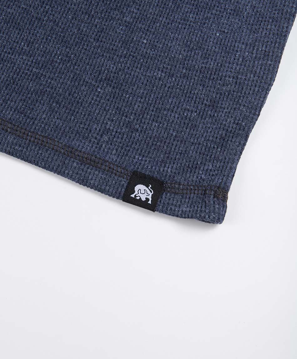 Polera hombre botones azul