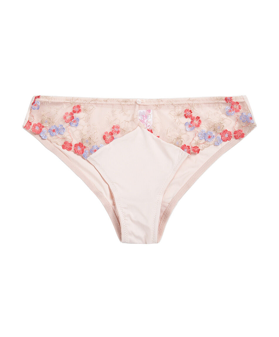 Calz&oacute;n bikini mujer mesh mix flores