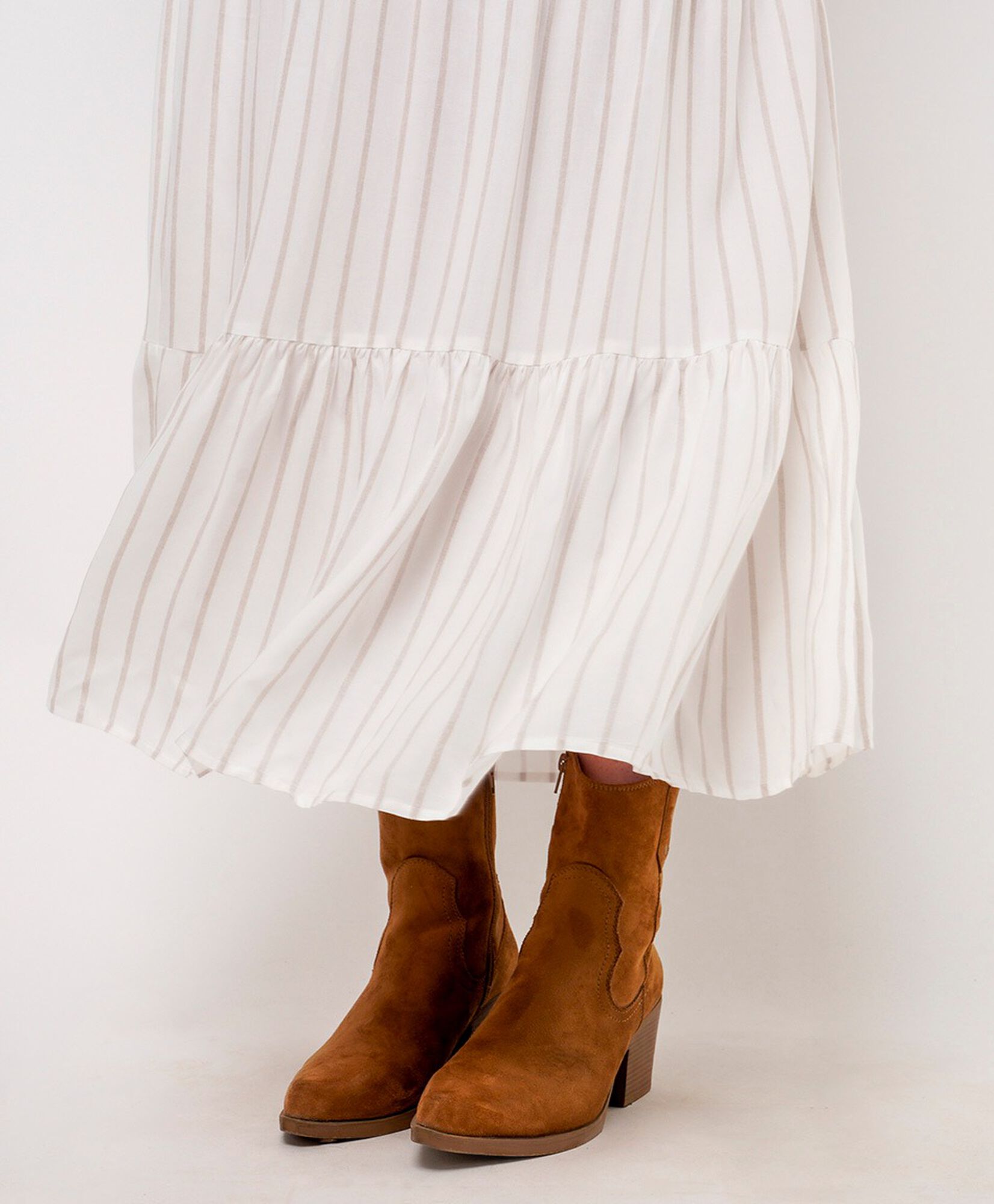 Vestido mujer rayas pretina cintura Vestido mujer rayas pretina cintura