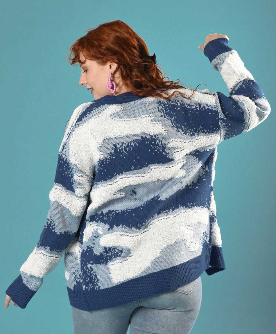 Sweater jacquard tric