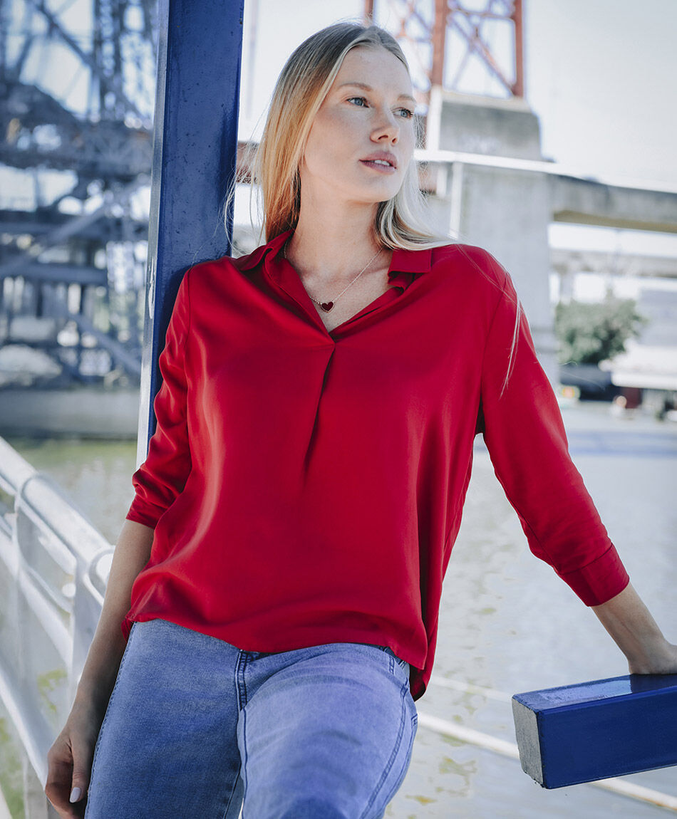 Blusa mujer lisa elegante