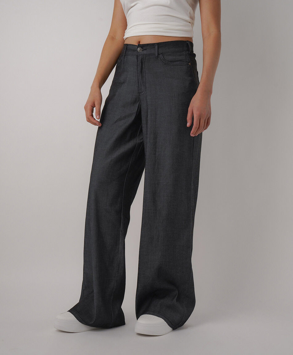 Pantal&oacute;n mujer tencel black