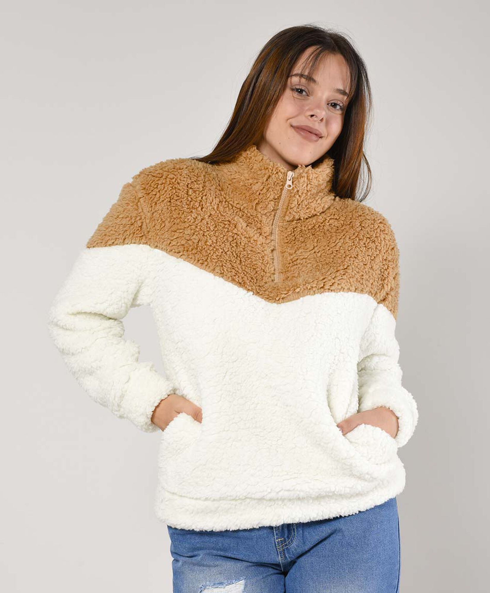 Polerón mujer bicolor polar Polerón mujer bicolor polar