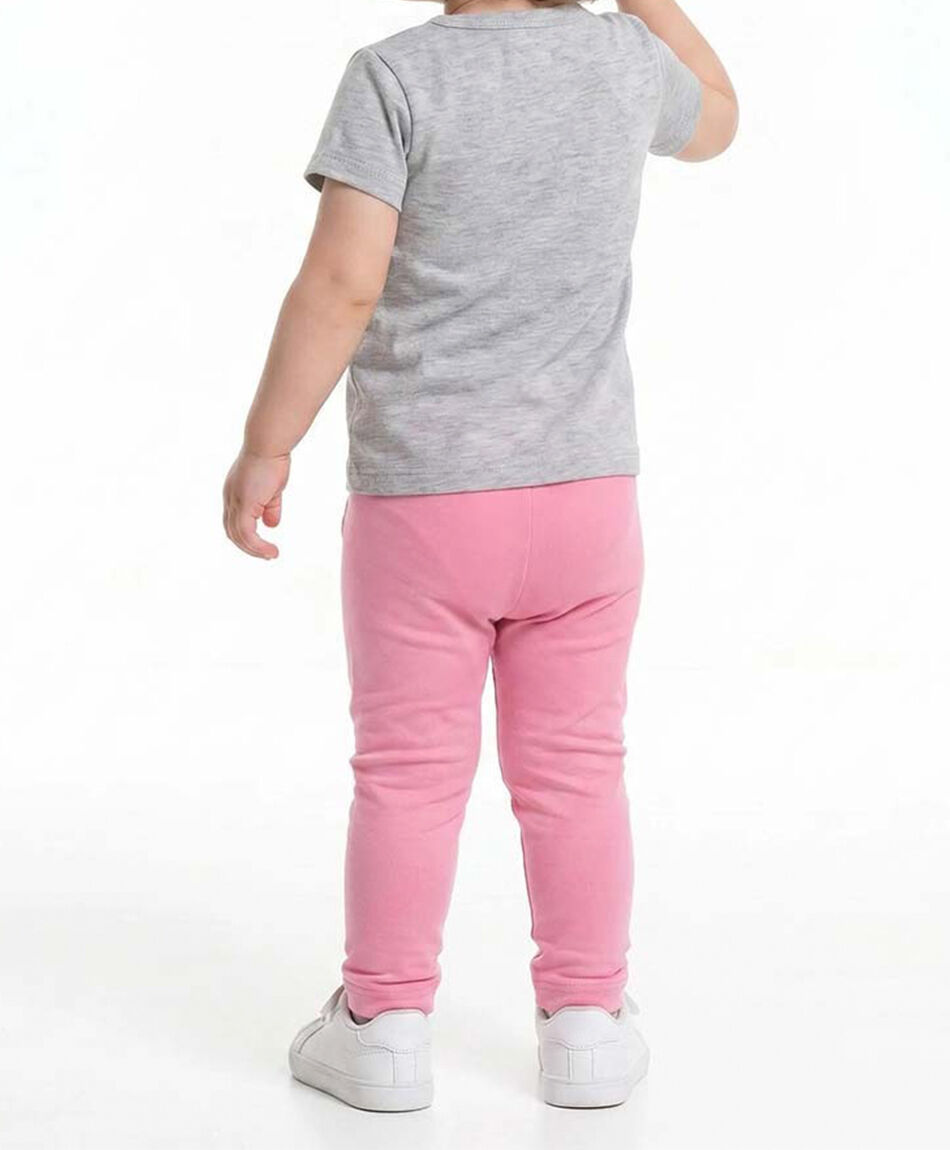 Leggins beb&eacute; parche coraz&oacute;n flores