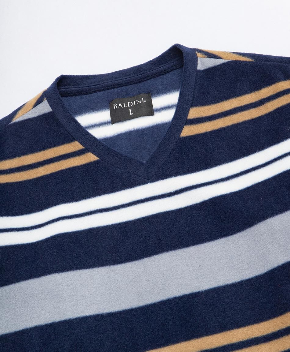 Pijama hombre polar l&iacute;neas colores