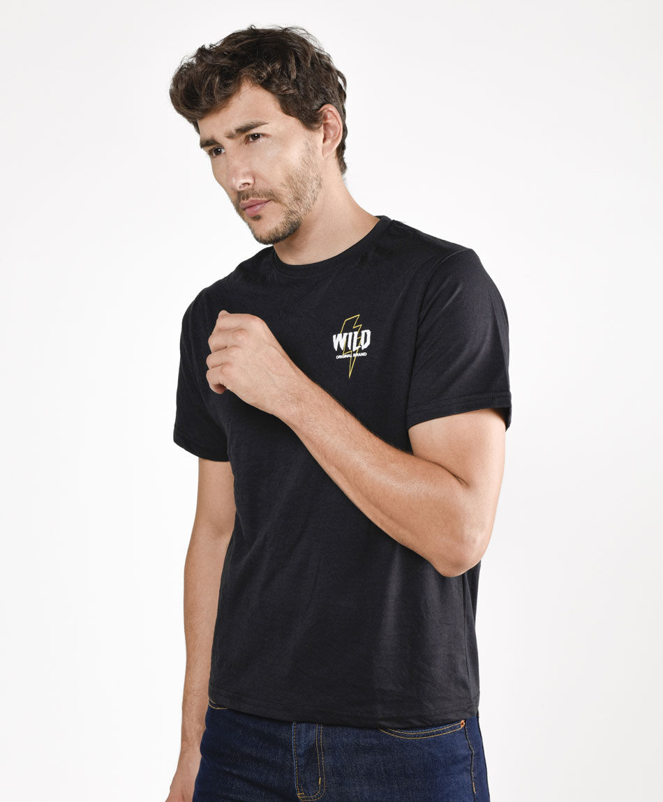 Polera manga corta cuello redondo