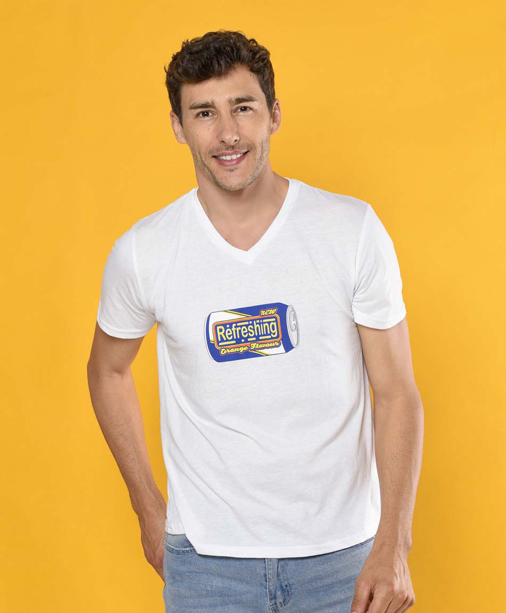 Polera hombre estampada lata Polera hombre estampada lata
