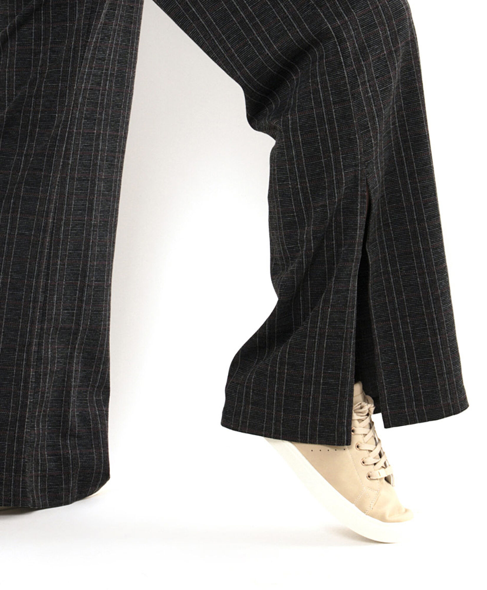 Pantalón mujer escocés basta abierta Pantalón mujer escocés basta abierta