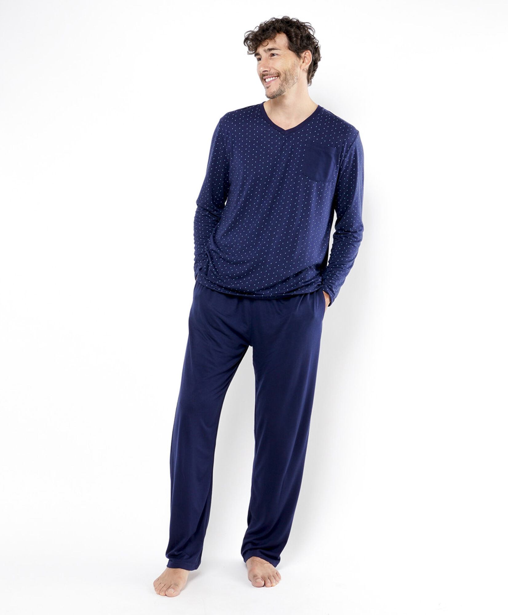 Pijama hombre azul puntos Pijama hombre azul puntos