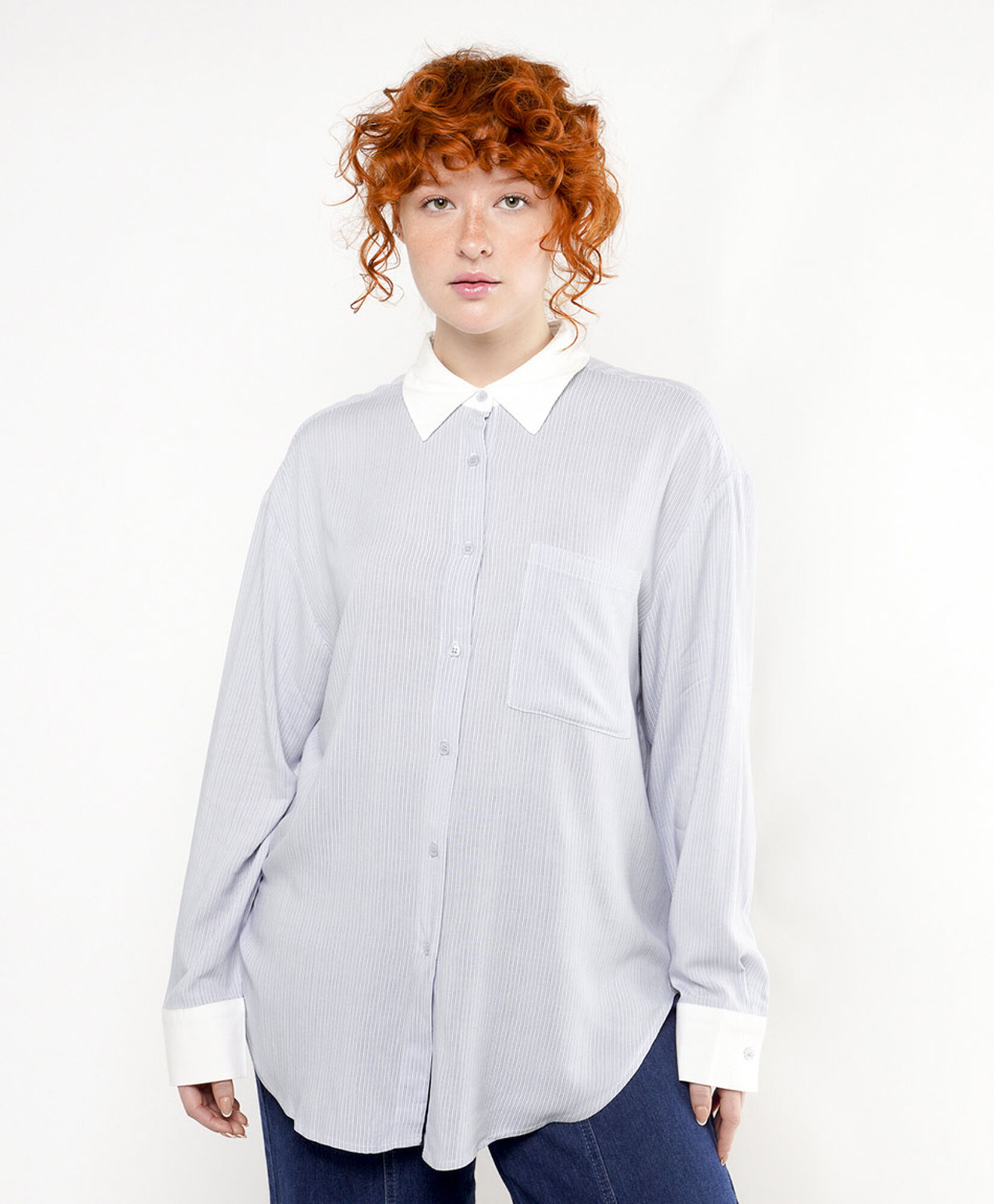 Blusa mujer blue contraste Blusa mujer blue contraste