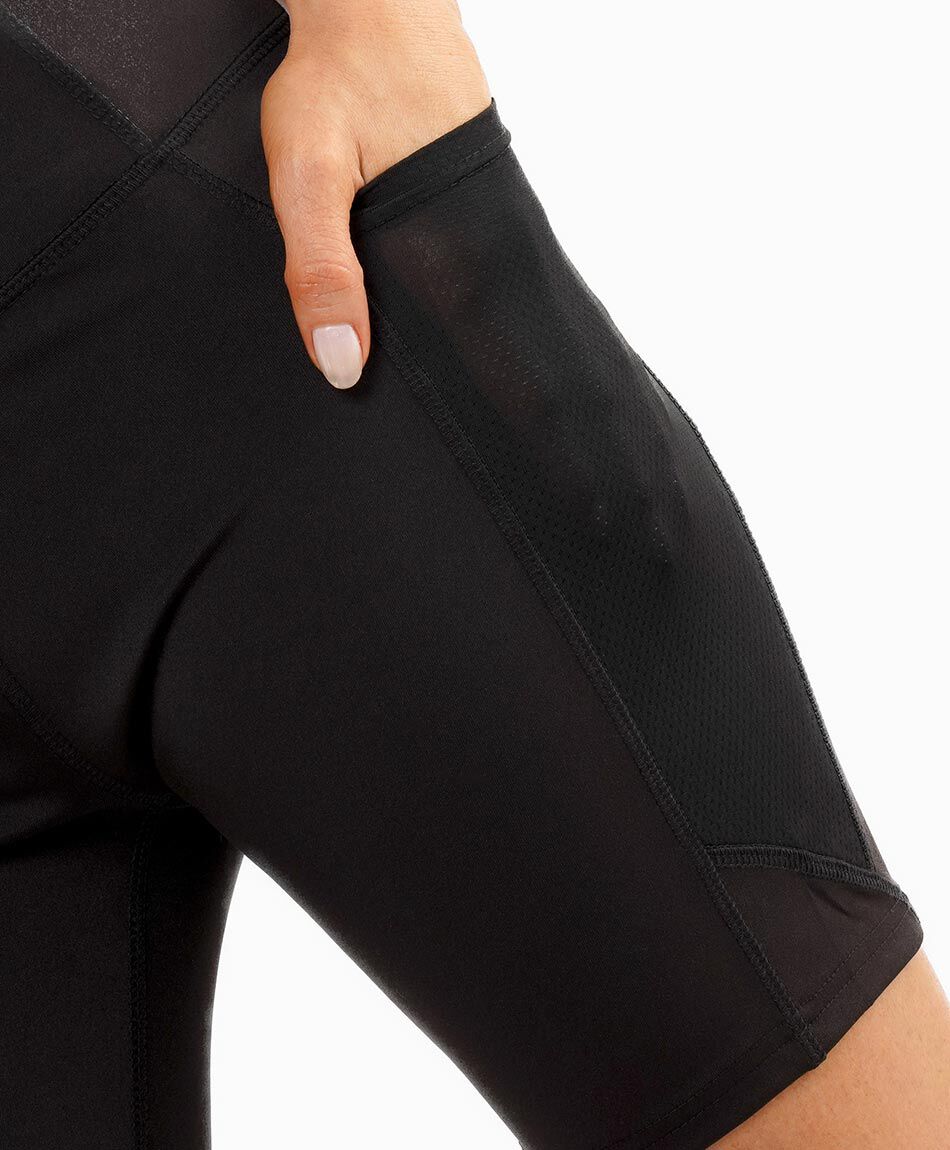 Short deportivo mujer bolsillos grey